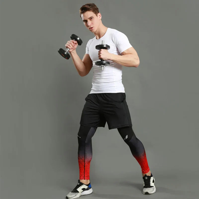 NNEOBA Men's Quick-Dry Compression Running & Fitness Leggings