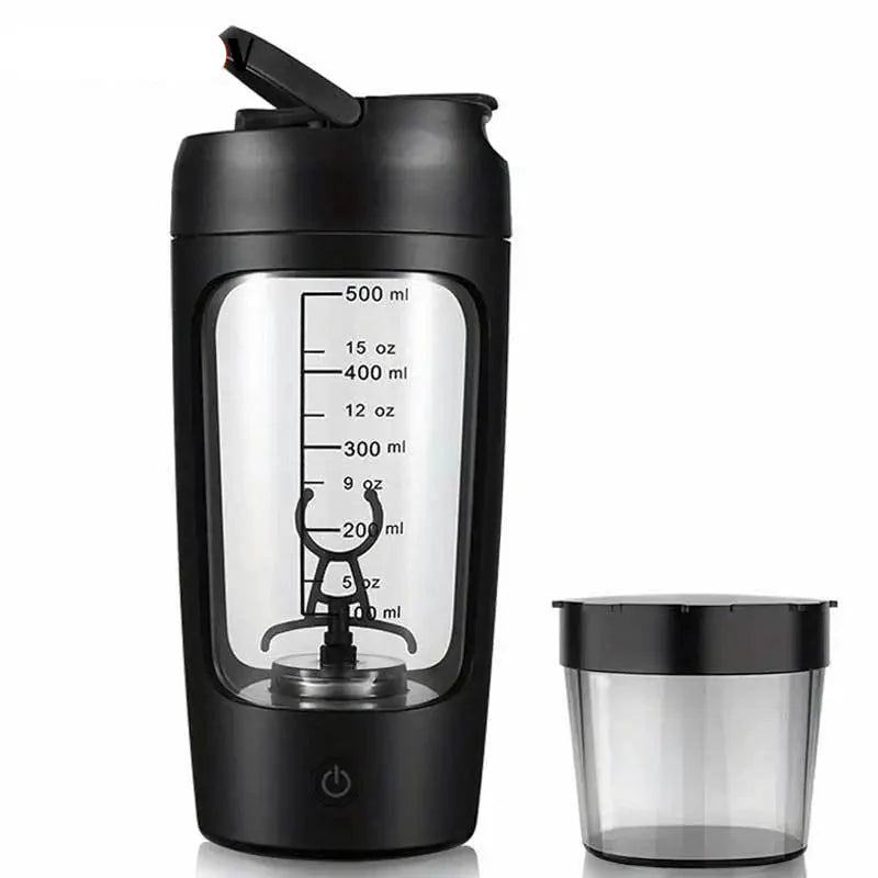 NNEOBA 500ML Electric Shaker Bottle USB C Rechargeable Automatic Mixer Black